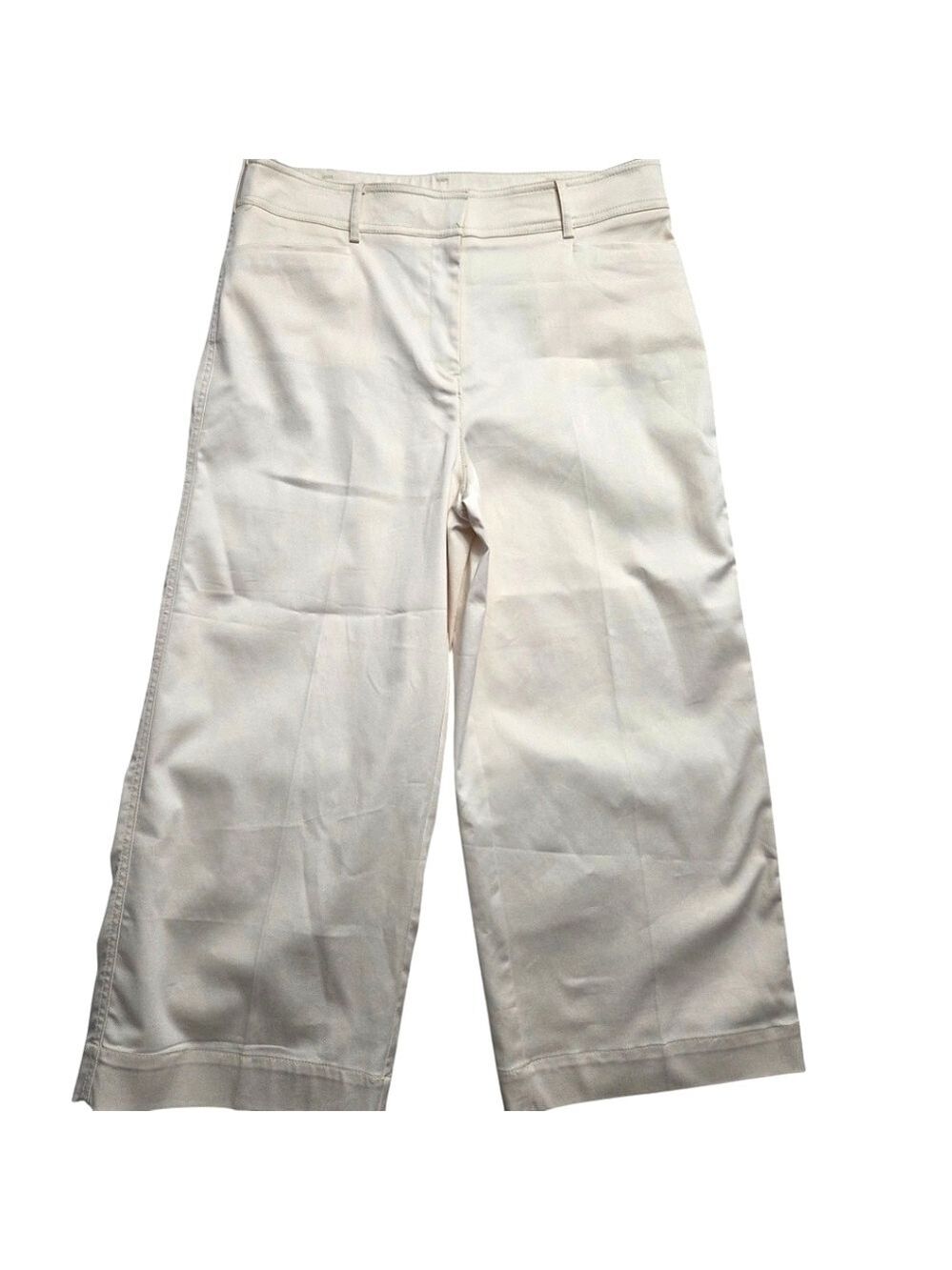 Chico's Off White Wide Leg Crop Pants Size 12
